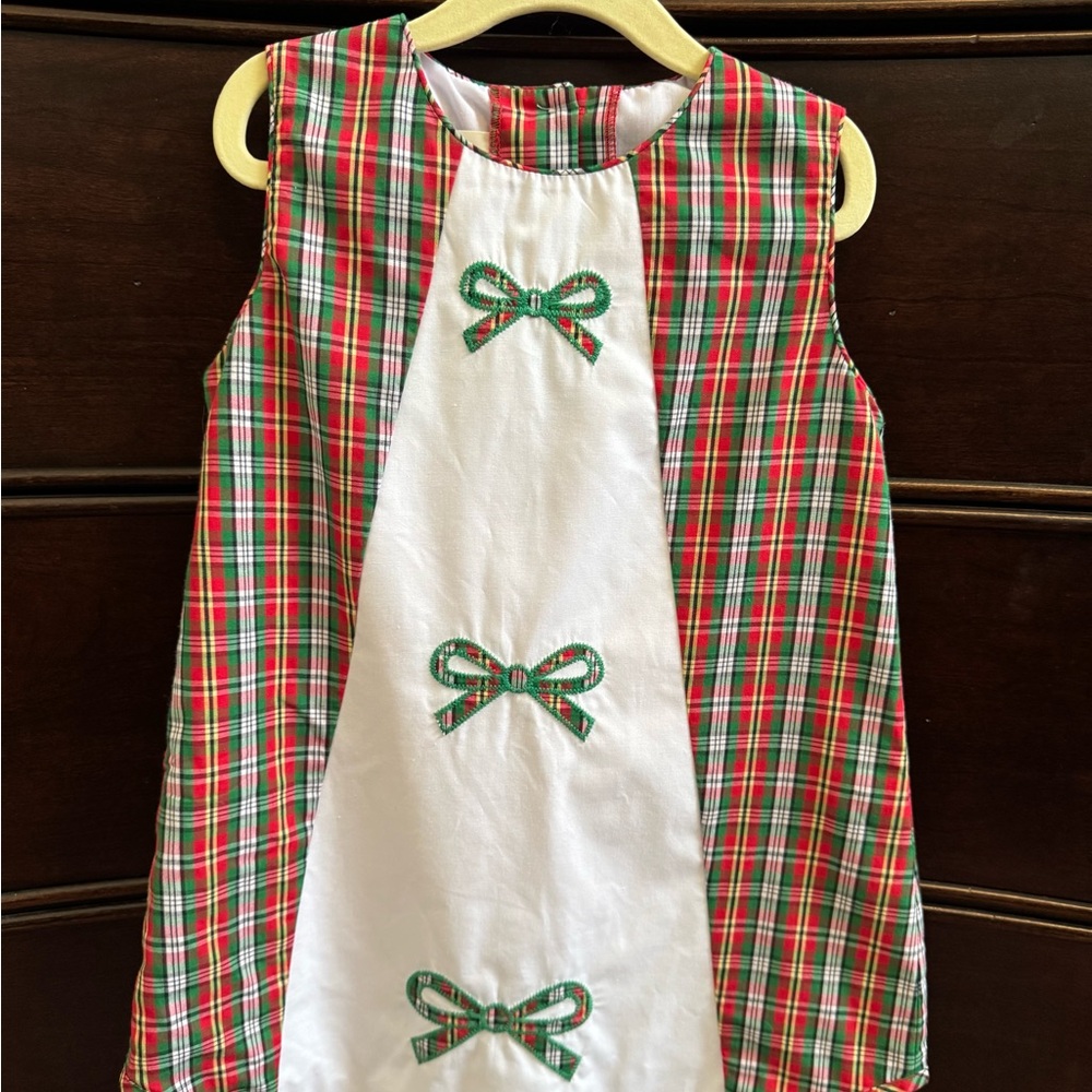 TBBC Plaid Sleeveless Dress with Bow Accents